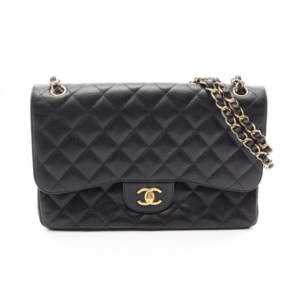 Chanel CHANEL Large Matelassé 30 Classic Double Flap Shoulder Bag Handbag Cav...